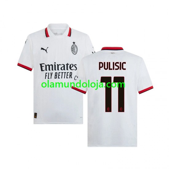 Camisola AC Milan PULISIC 11 Homem Equipamento Segundo 2024-2025 Manga Curta